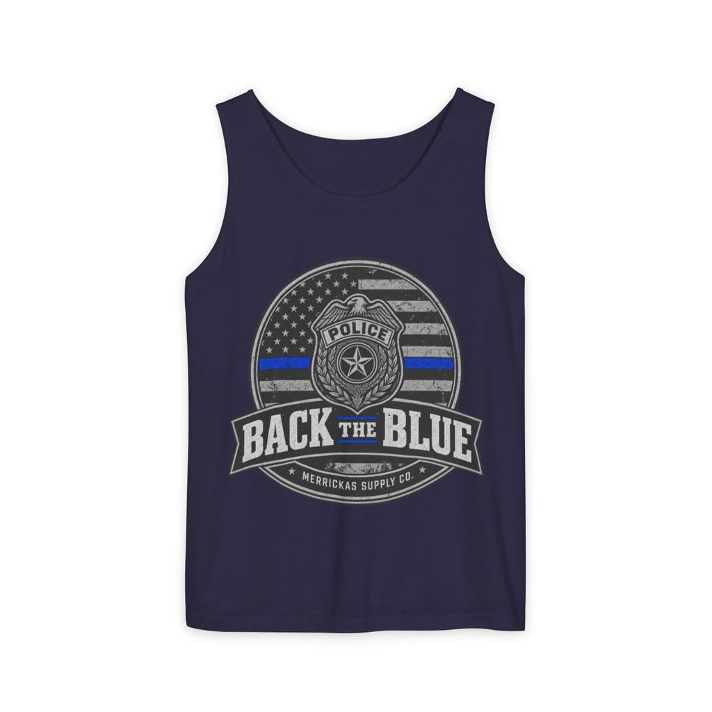 Back The Blue Garment-Dyed Tank