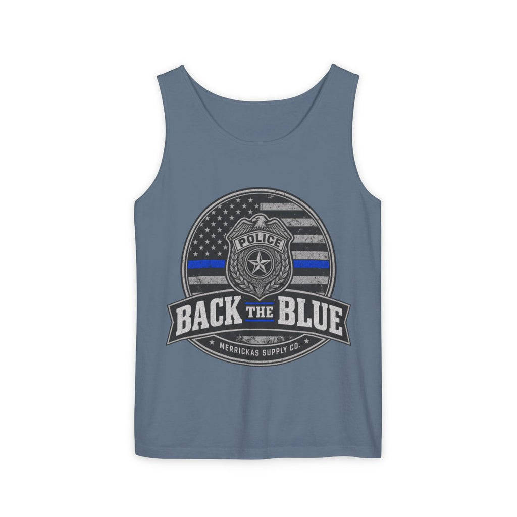 Back The Blue Garment-Dyed Tank