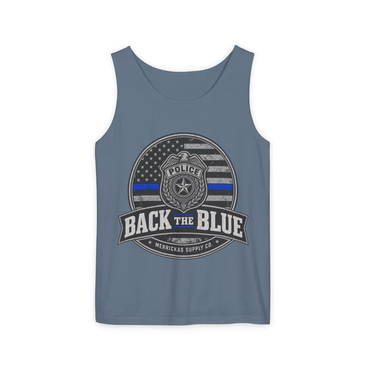 Back The Blue Garment-Dyed Tank