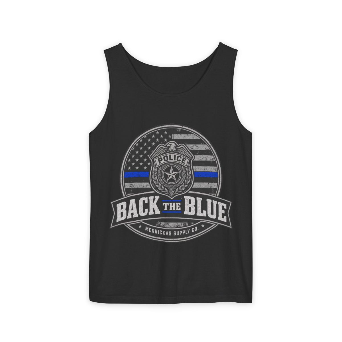 Back The Blue Garment-Dyed Tank