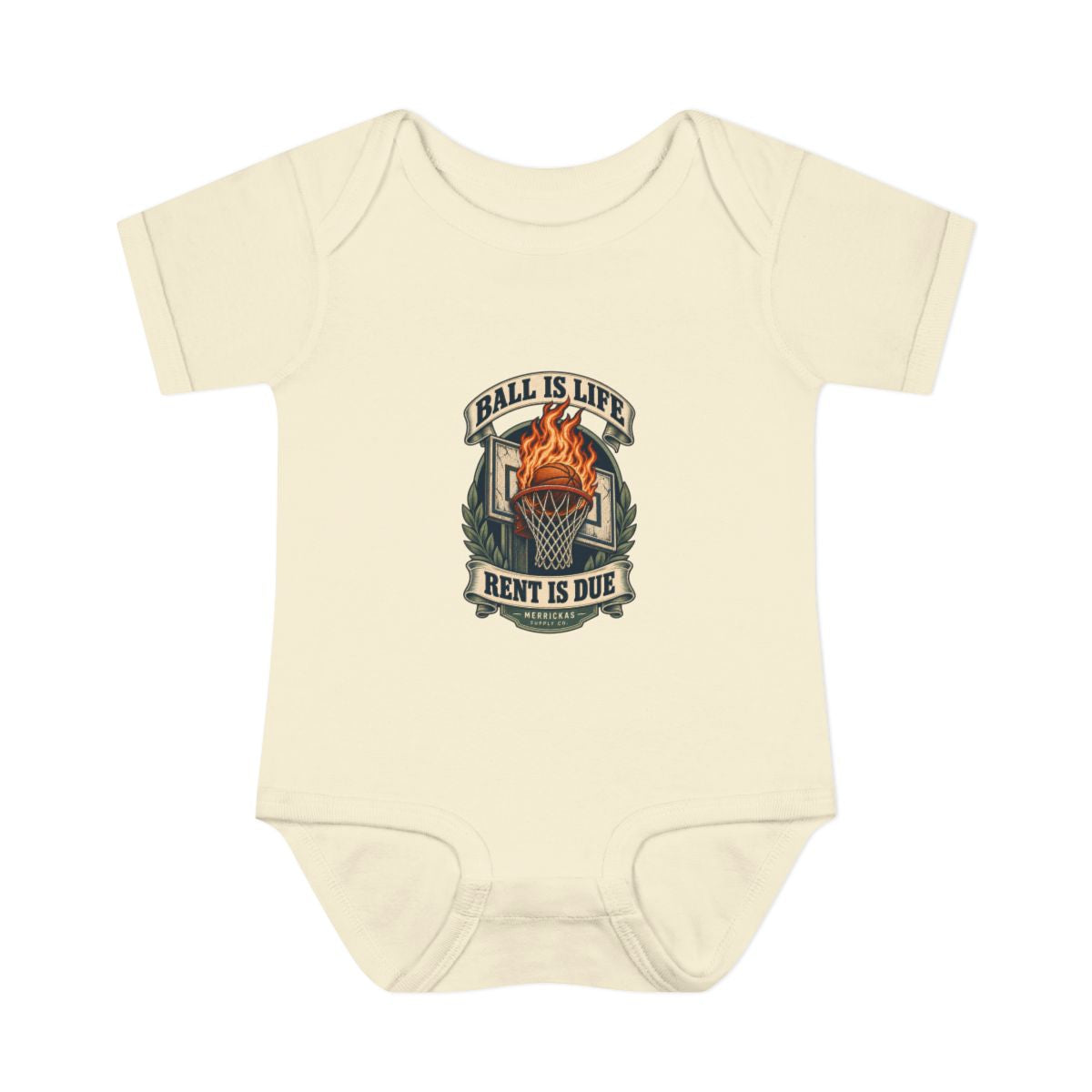 Ball Is Life Rent Is Due Baby Onesie