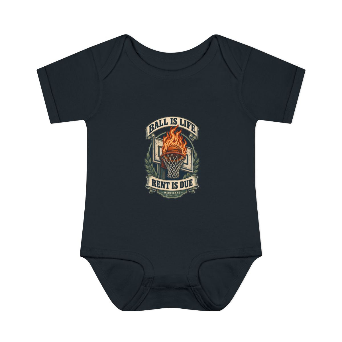 Ball Is Life Rent Is Due Baby Onesie