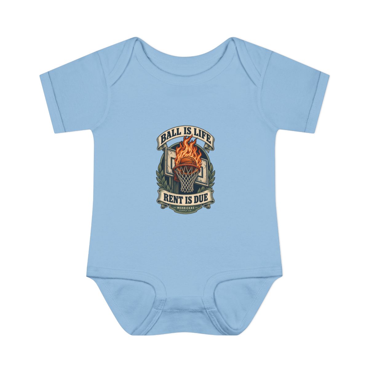 Ball Is Life Rent Is Due Baby Onesie