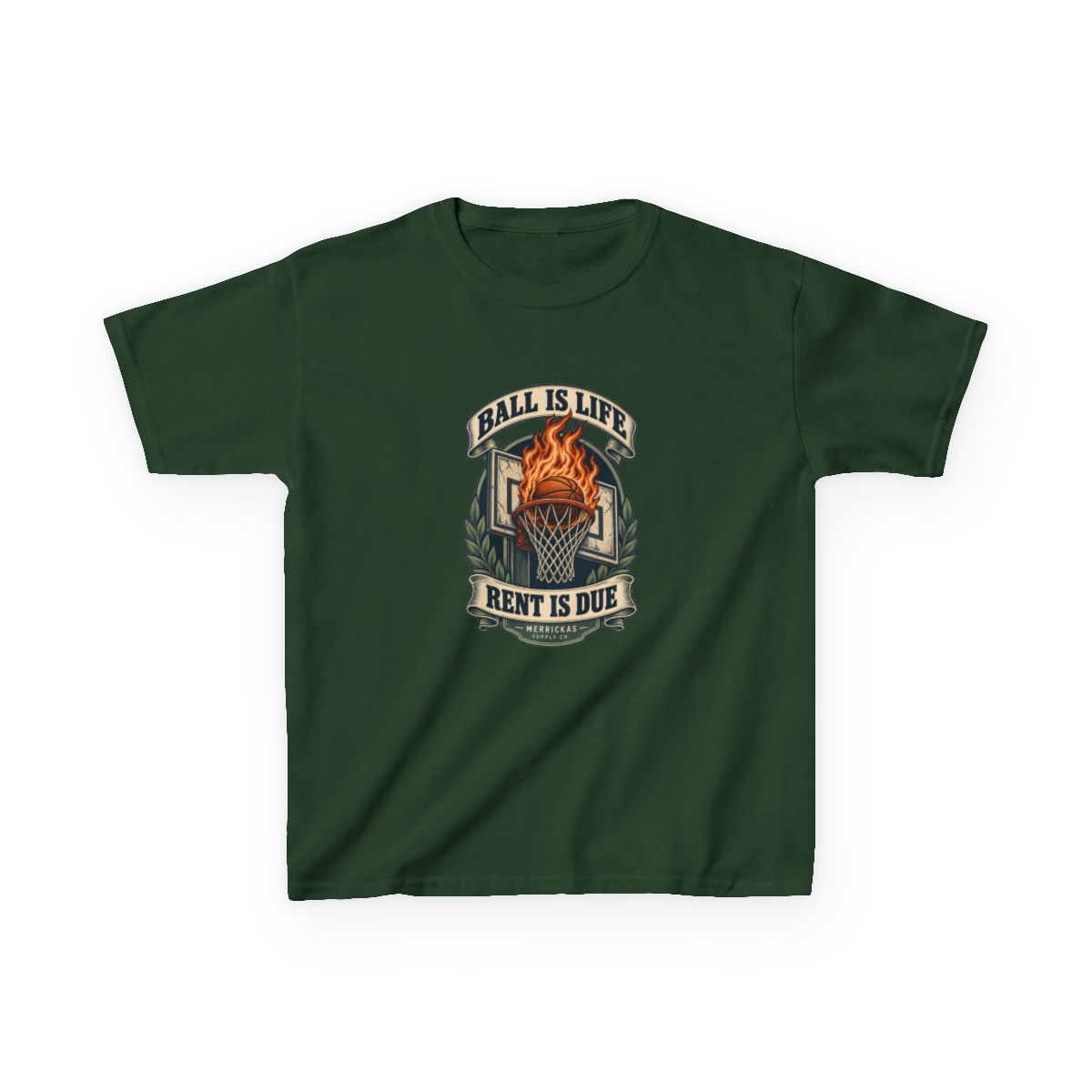 Ball Is Life Rent Is Due Kids Tee