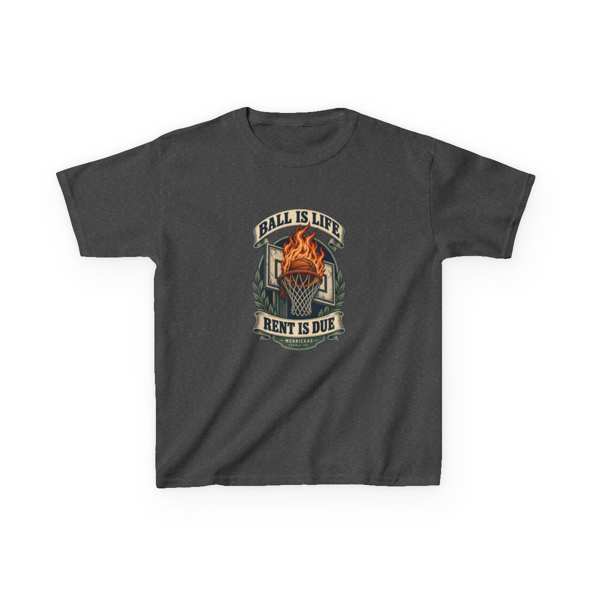 Ball Is Life Rent Is Due Kids Tee