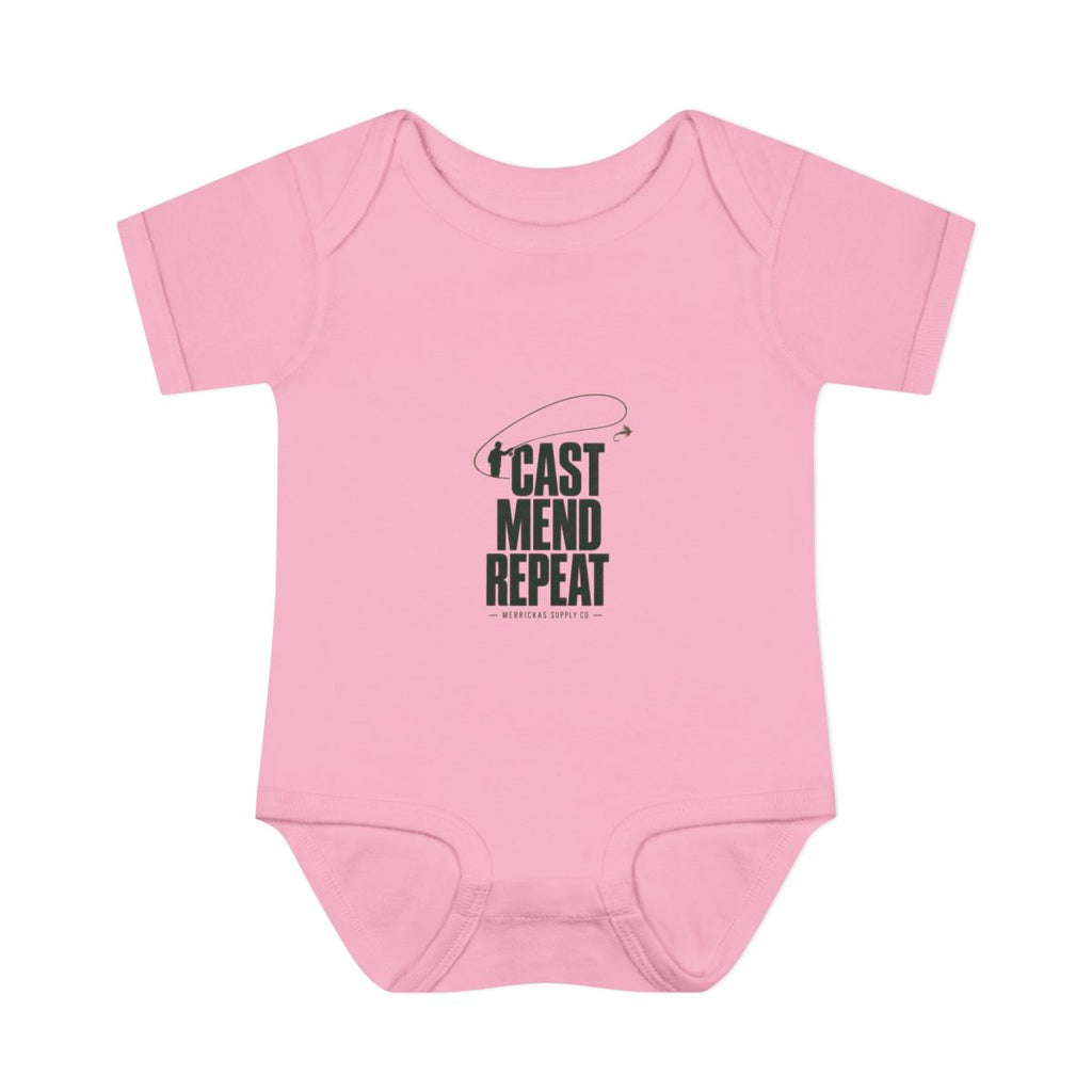Cast Mend Repeat Baby Onesie