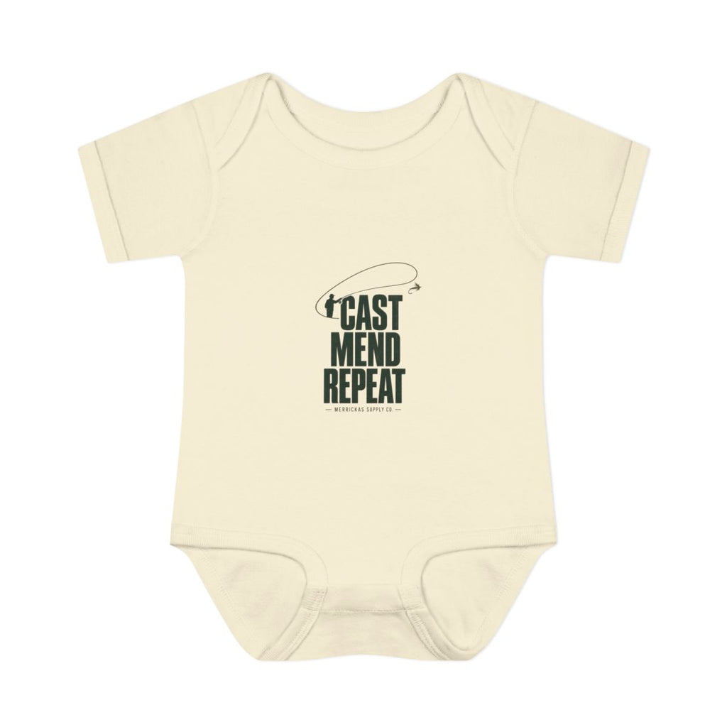 Cast Mend Repeat Baby Onesie
