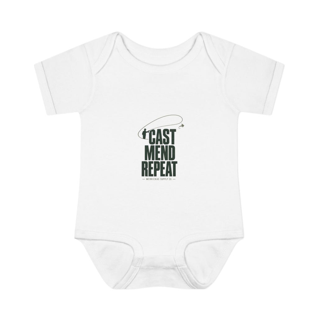 Cast Mend Repeat Baby Onesie