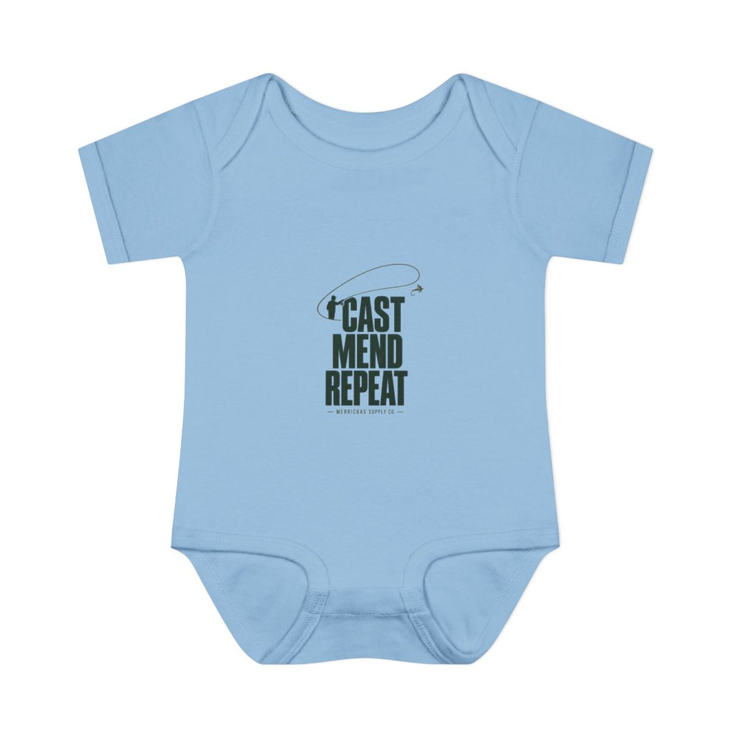 Cast Mend Repeat Baby Onesie