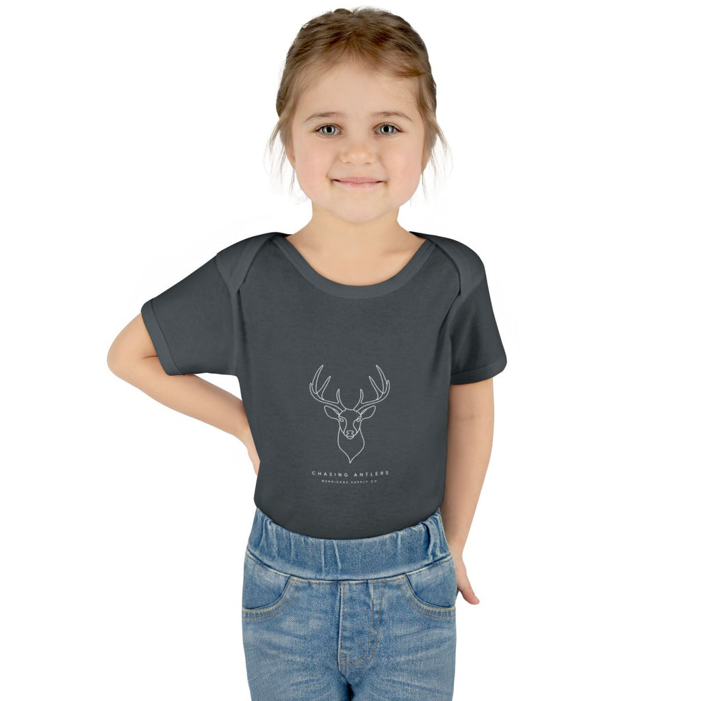 Chasing Antlers Baby Onesie