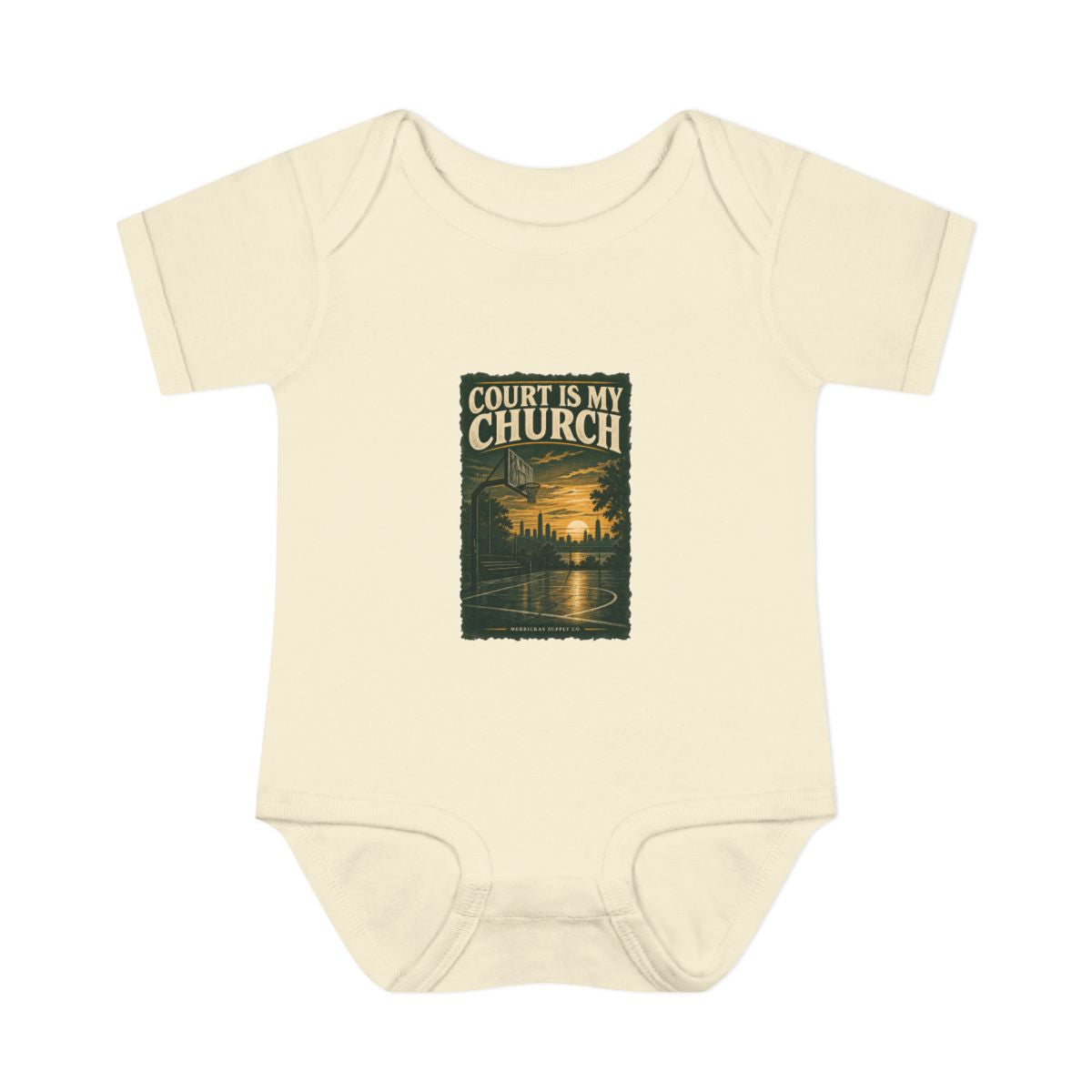 Court Is My Church Baby Onesie