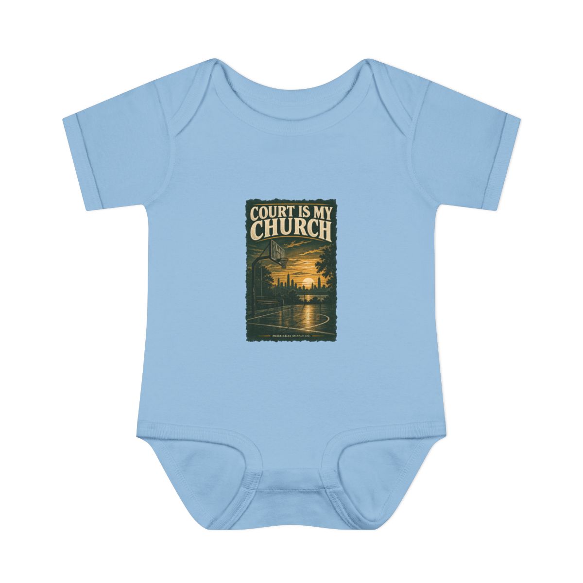 Court Is My Church Baby Onesie
