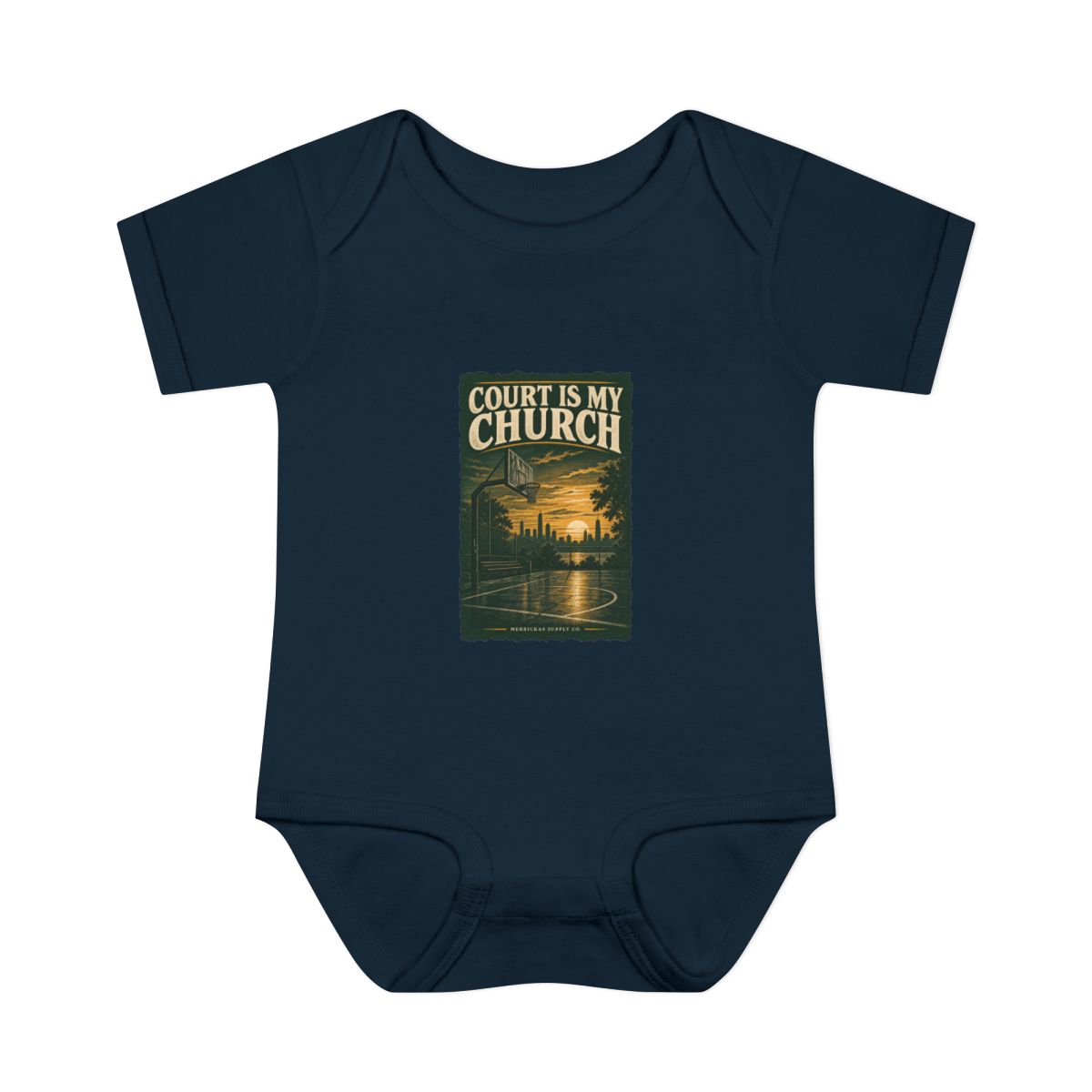 Court Is My Church Baby Onesie