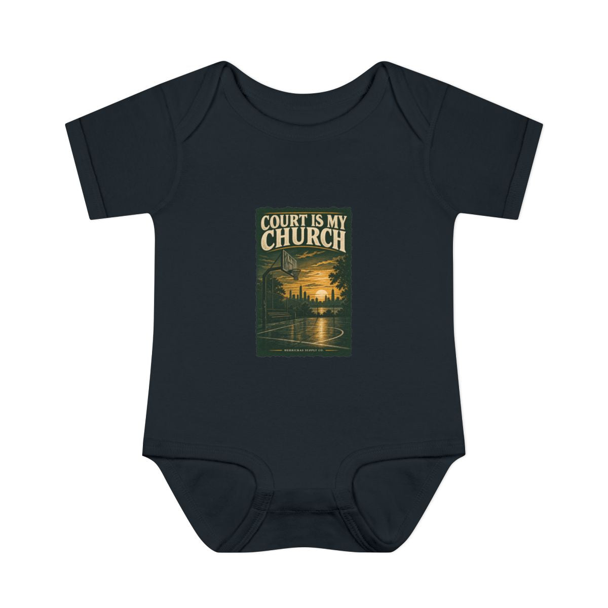 Court Is My Church Baby Onesie