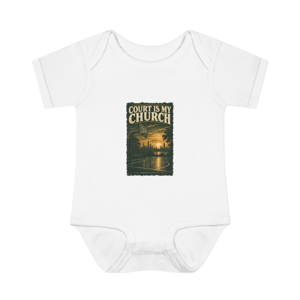 Court Is My Church Baby Onesie