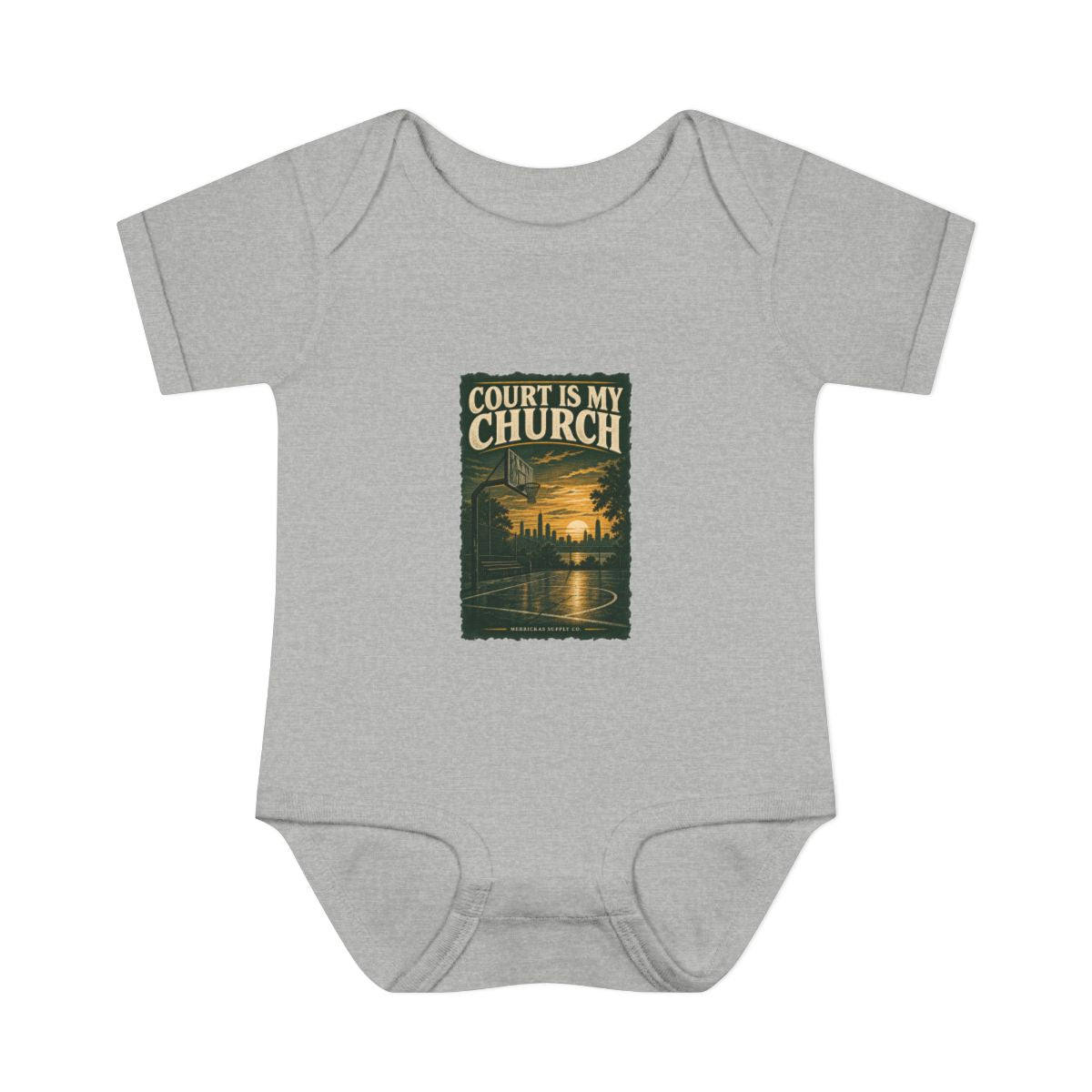 Court Is My Church Baby Onesie