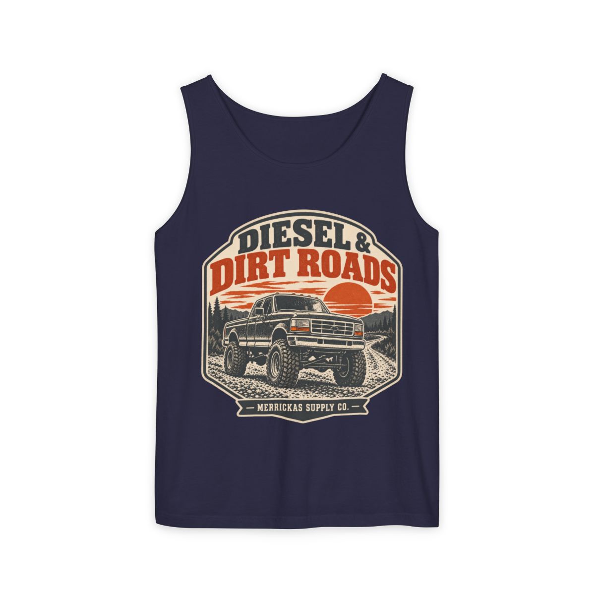 Diesel & Dirt Roads Garment-Dyed Tank