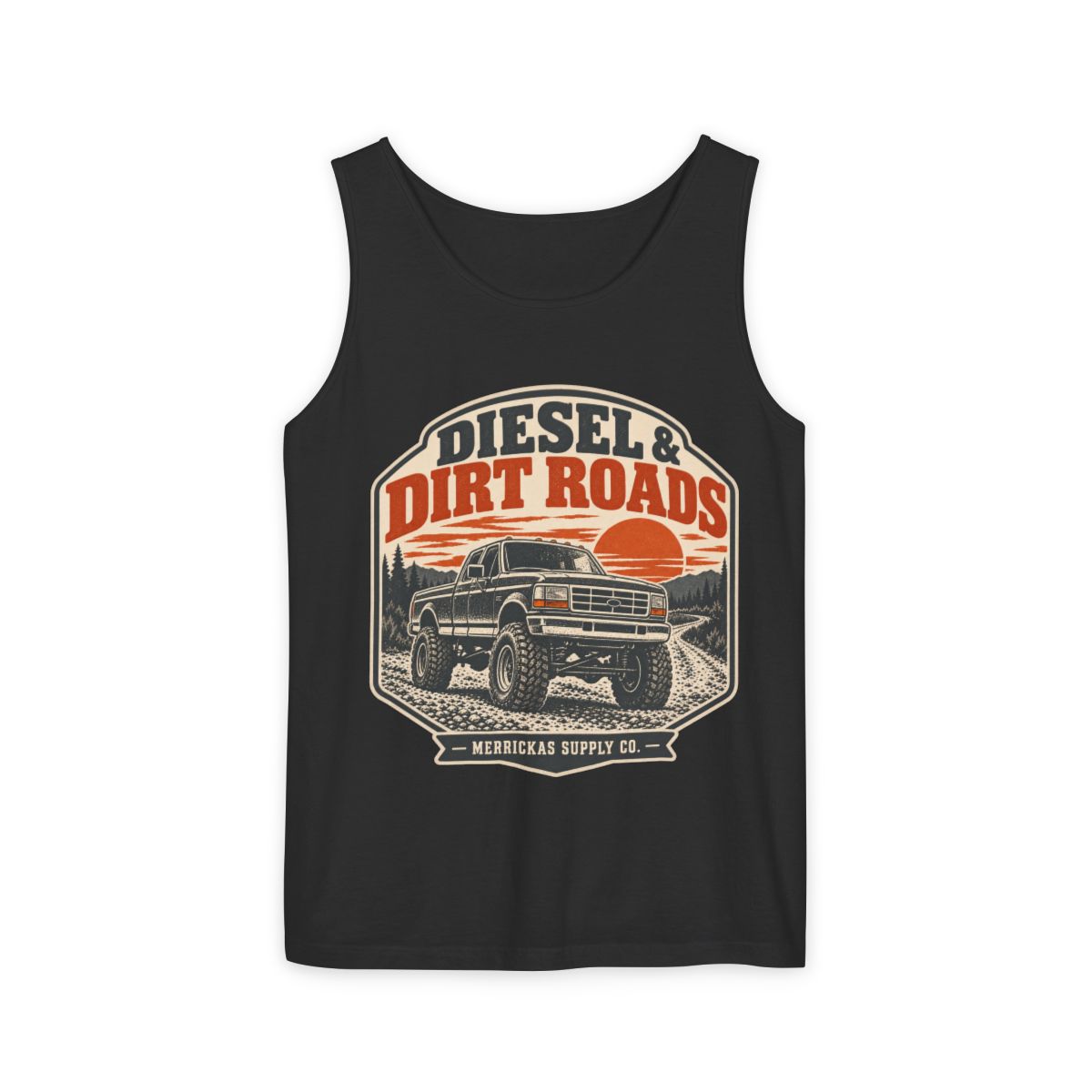 Diesel & Dirt Roads Garment-Dyed Tank