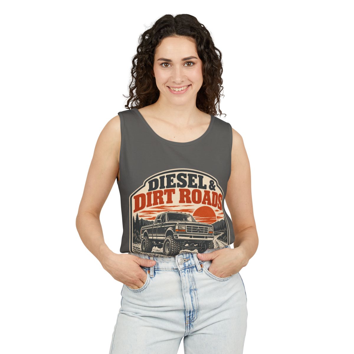 Diesel & Dirt Roads Garment-Dyed Tank