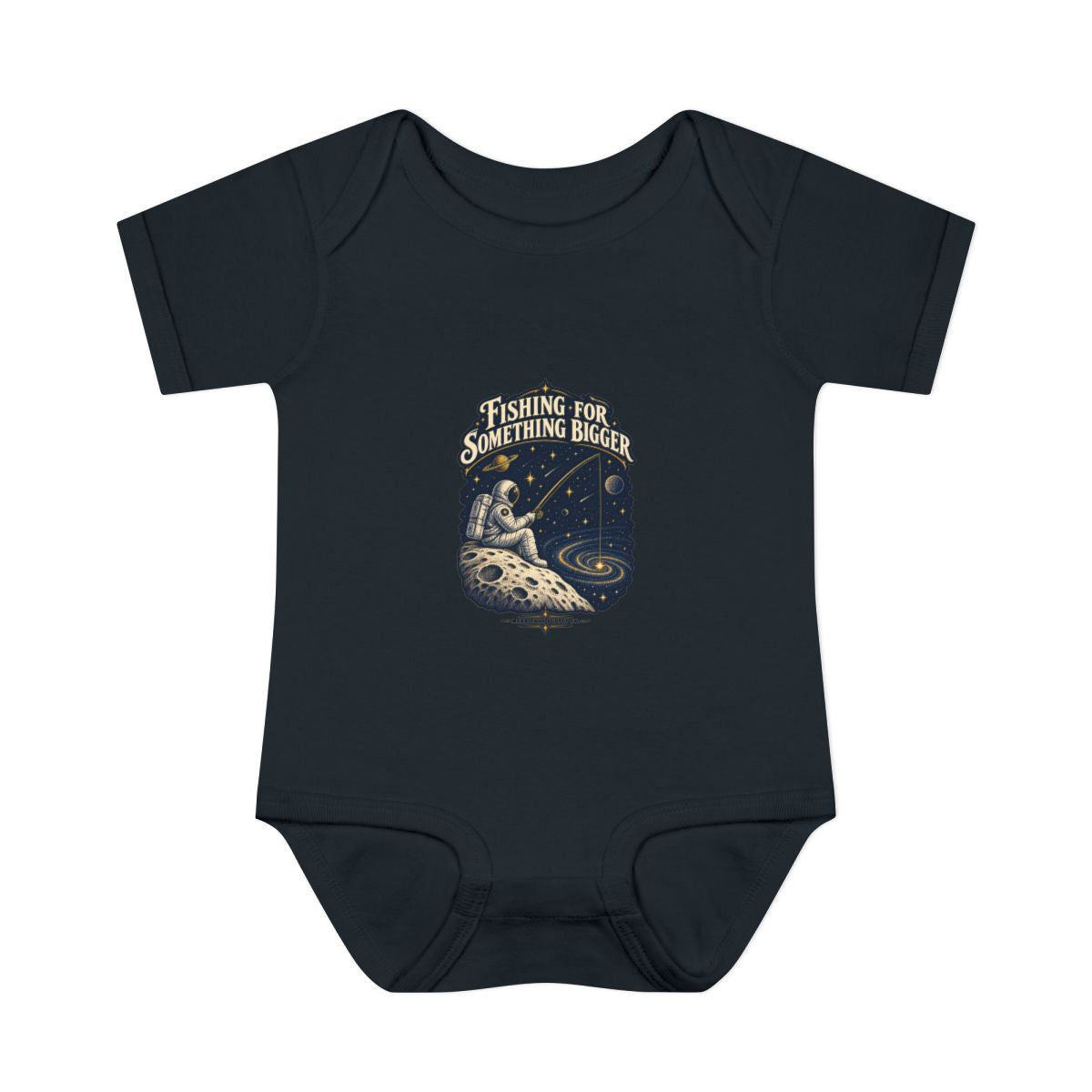Fishing For Something Bigger Baby Onesie