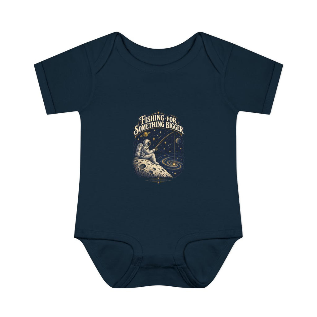 Fishing For Something Bigger Baby Onesie