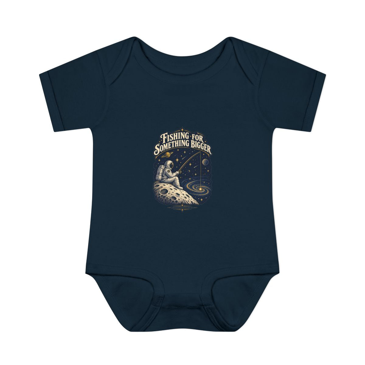 Fishing For Something Bigger Baby Onesie
