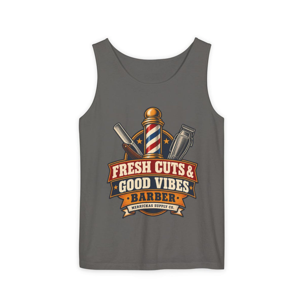 Fresh Cuts & Good Vibes Garment-Dyed Tank