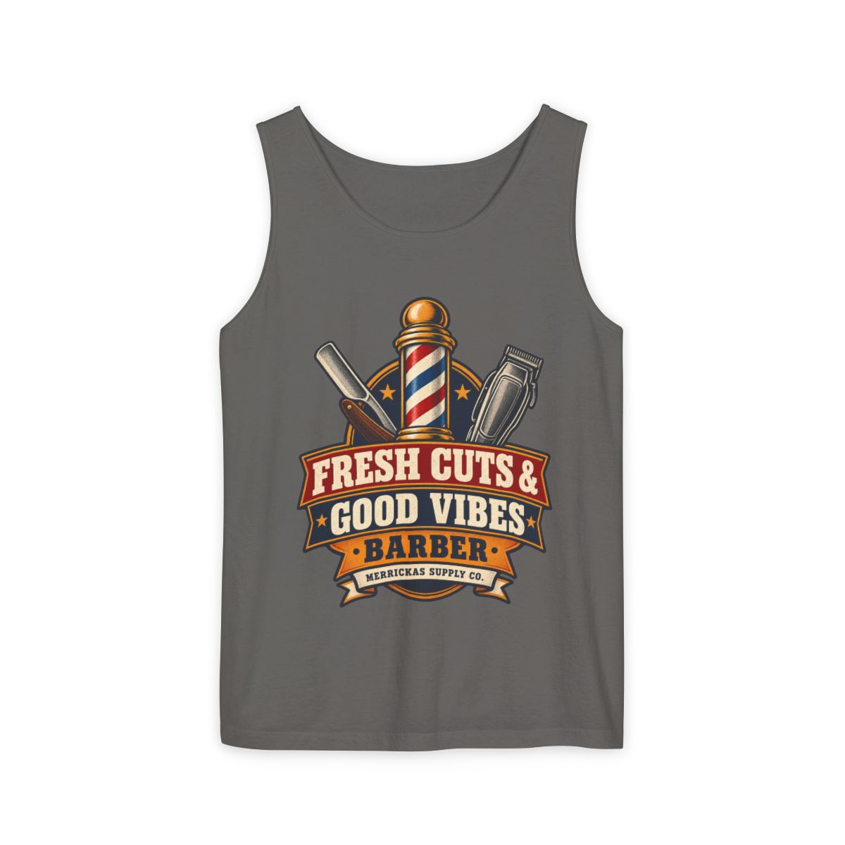 Fresh Cuts & Good Vibes Garment-Dyed Tank
