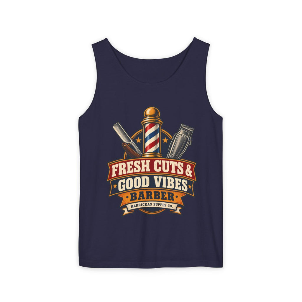 Fresh Cuts & Good Vibes Garment-Dyed Tank
