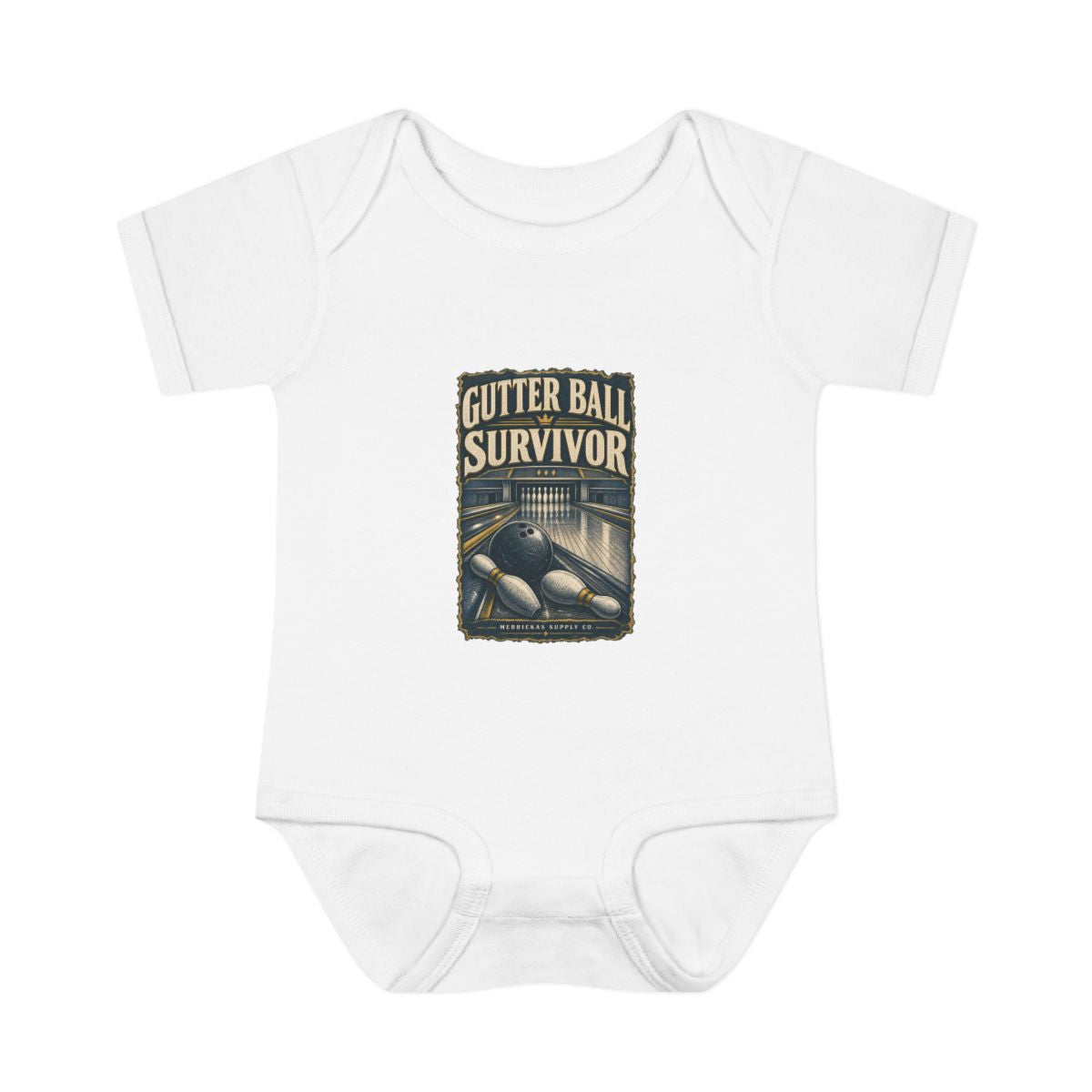 Gutter Ball Survivor Baby Onesie