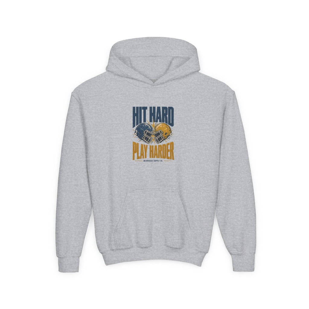 Hit Hard Play Harder Youth Hoodie