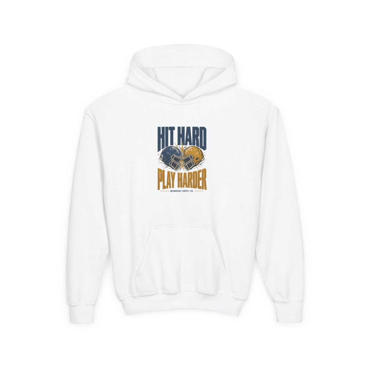 Hit Hard Play Harder Youth Hoodie