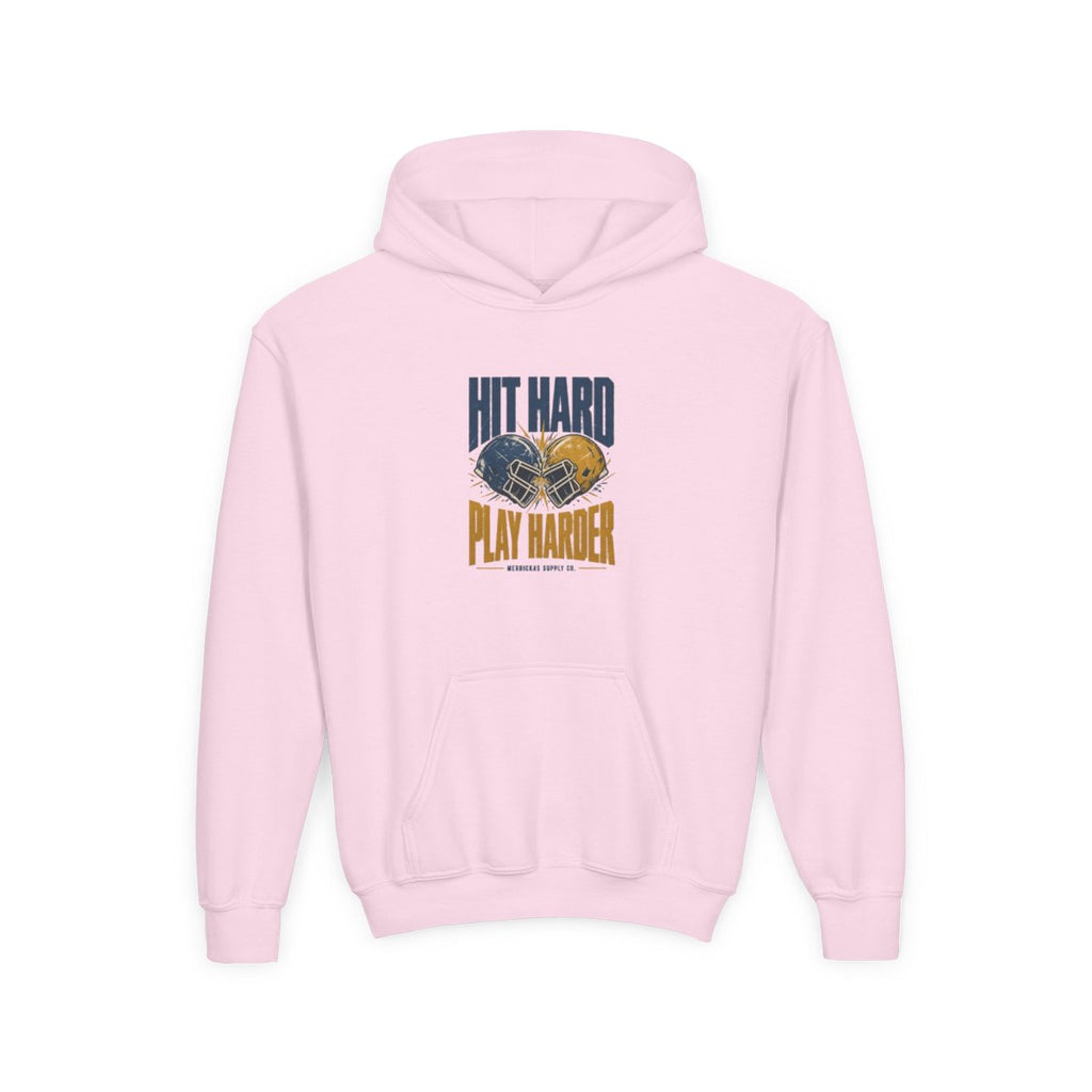 Hit Hard Play Harder Youth Hoodie