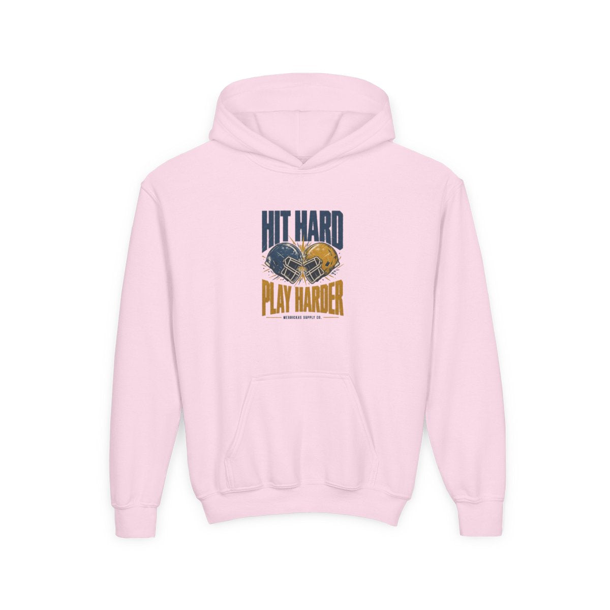 Hit Hard Play Harder Youth Hoodie