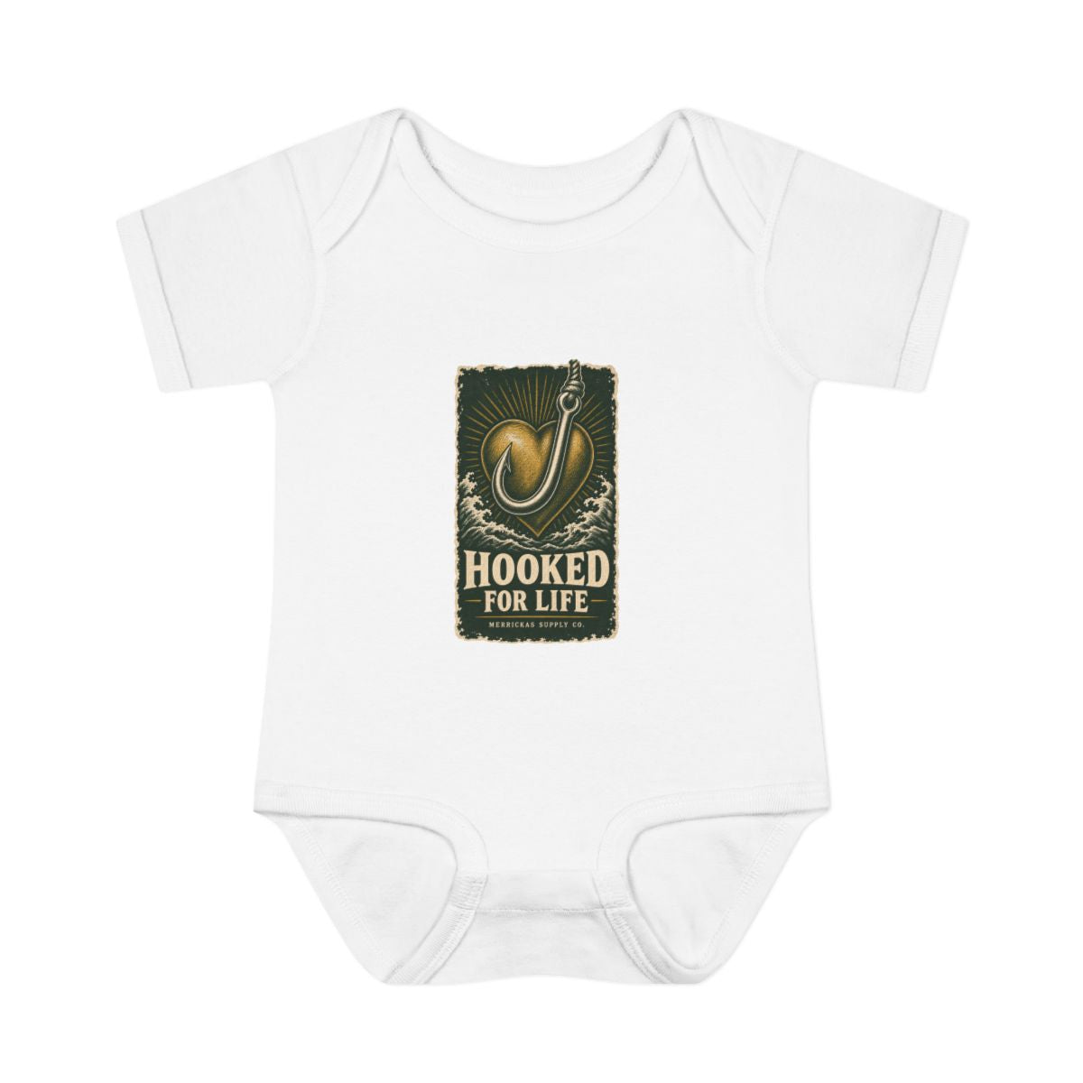 Hooked For Life Baby Onesie