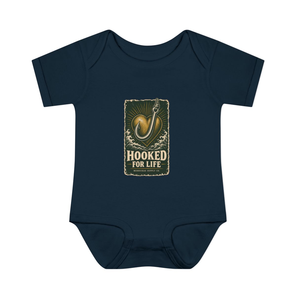 Hooked For Life Baby Onesie