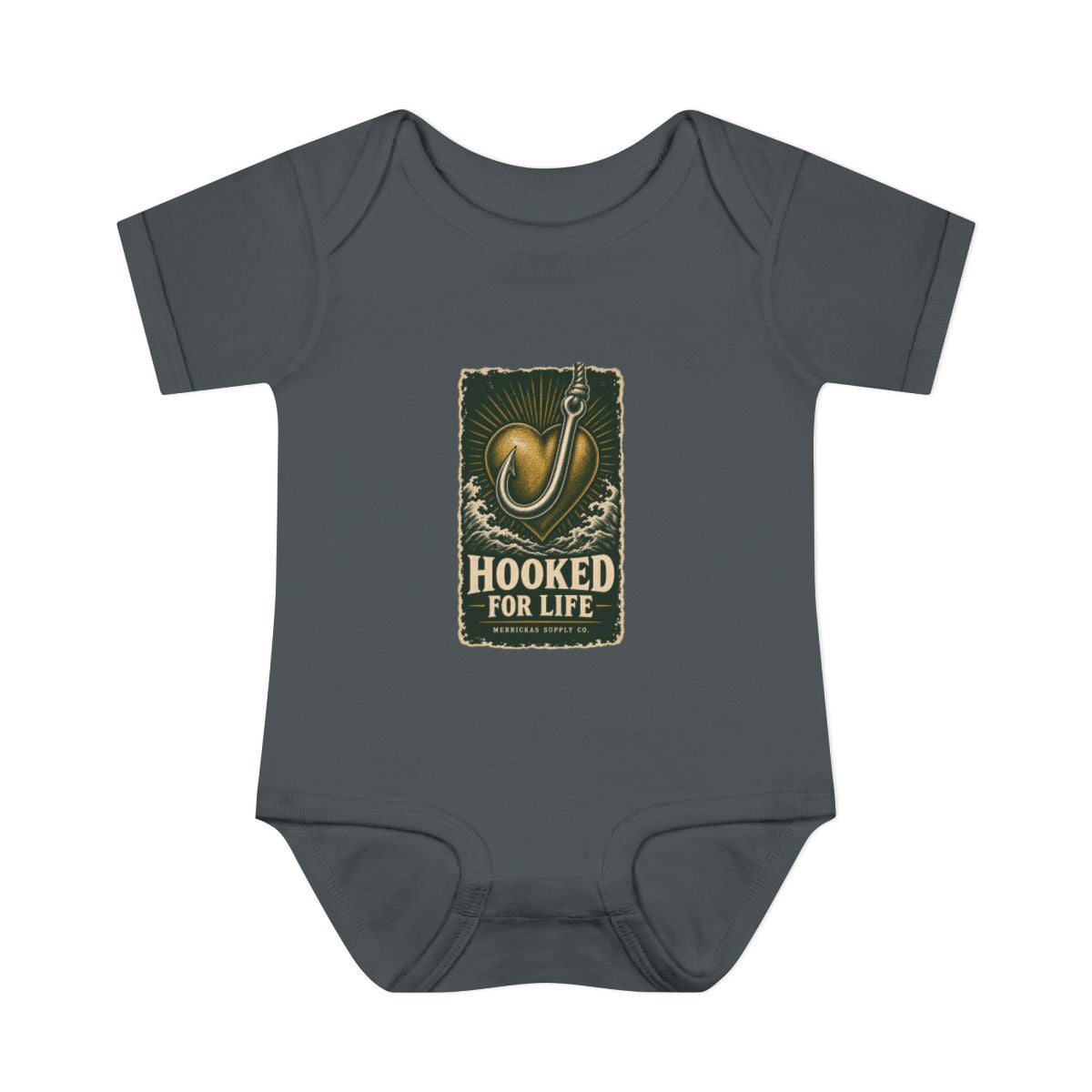 Hooked For Life Baby Onesie
