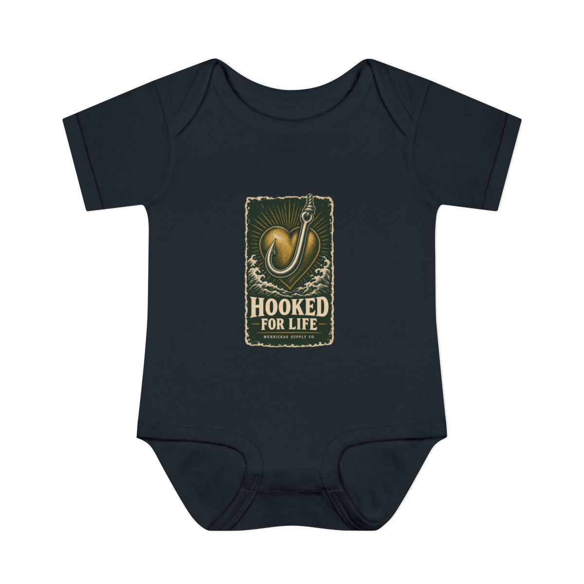 Hooked For Life Baby Onesie