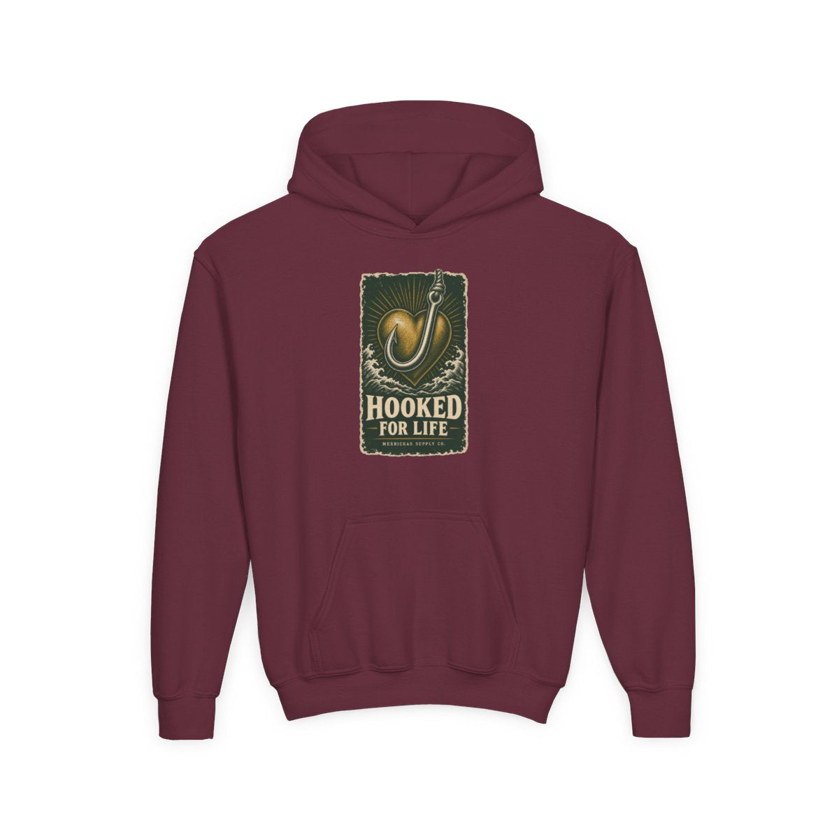 Hooked For Life Youth Hoodie