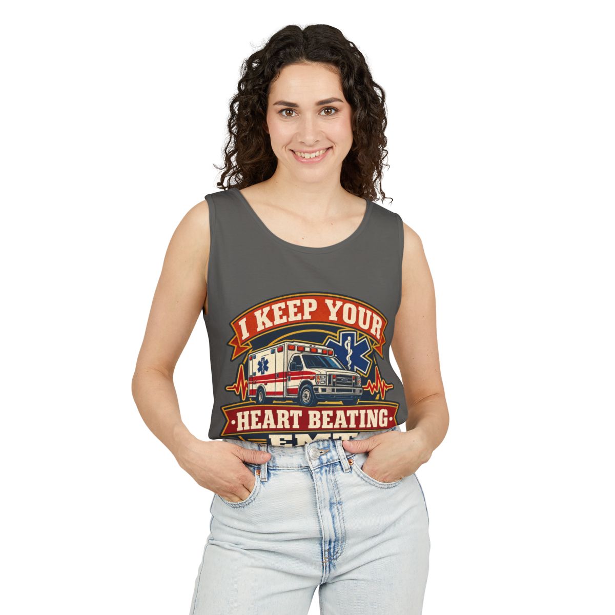 I Keep Your Heart Beating Garment-Dyed Tank