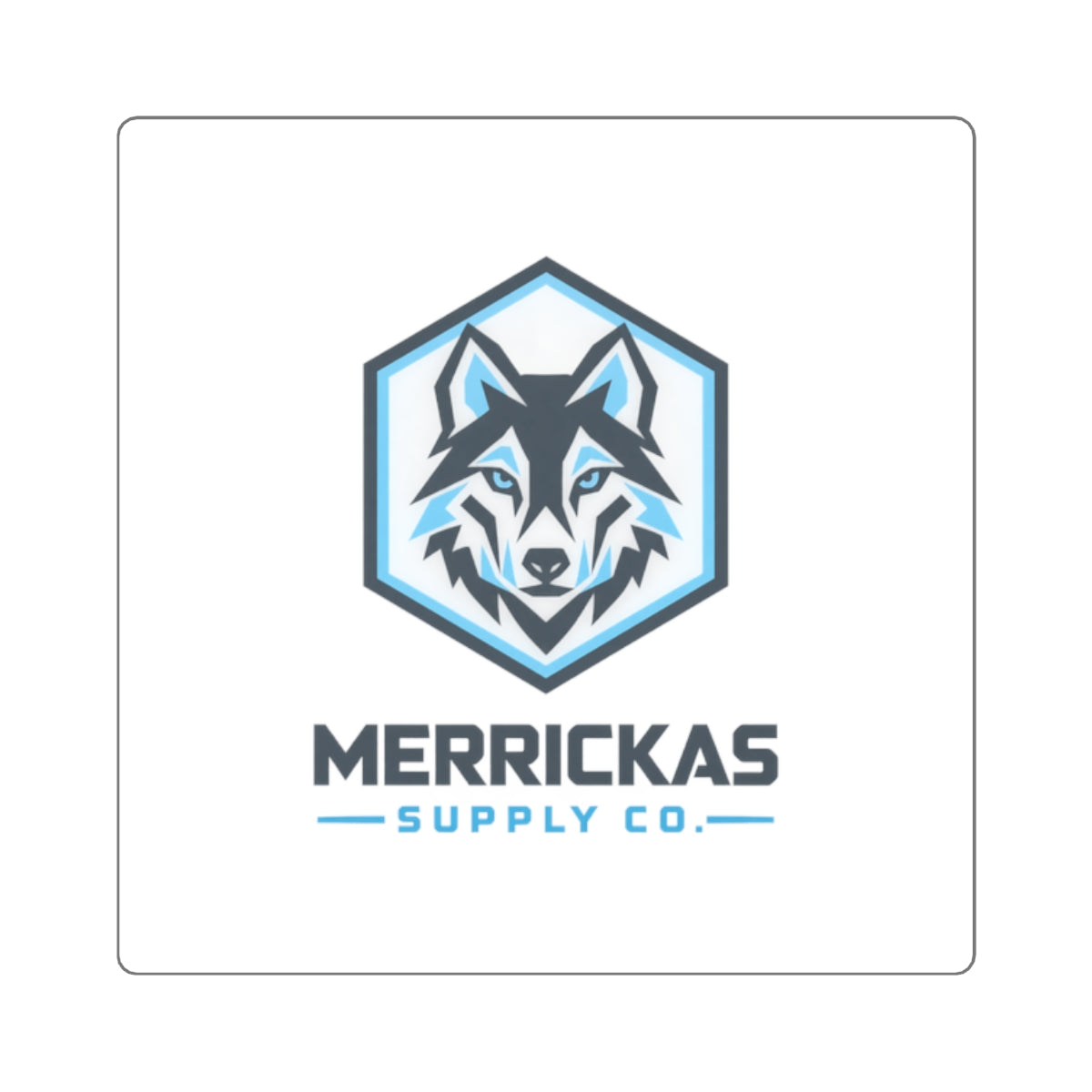Merrickas Geo Wolf Sticker