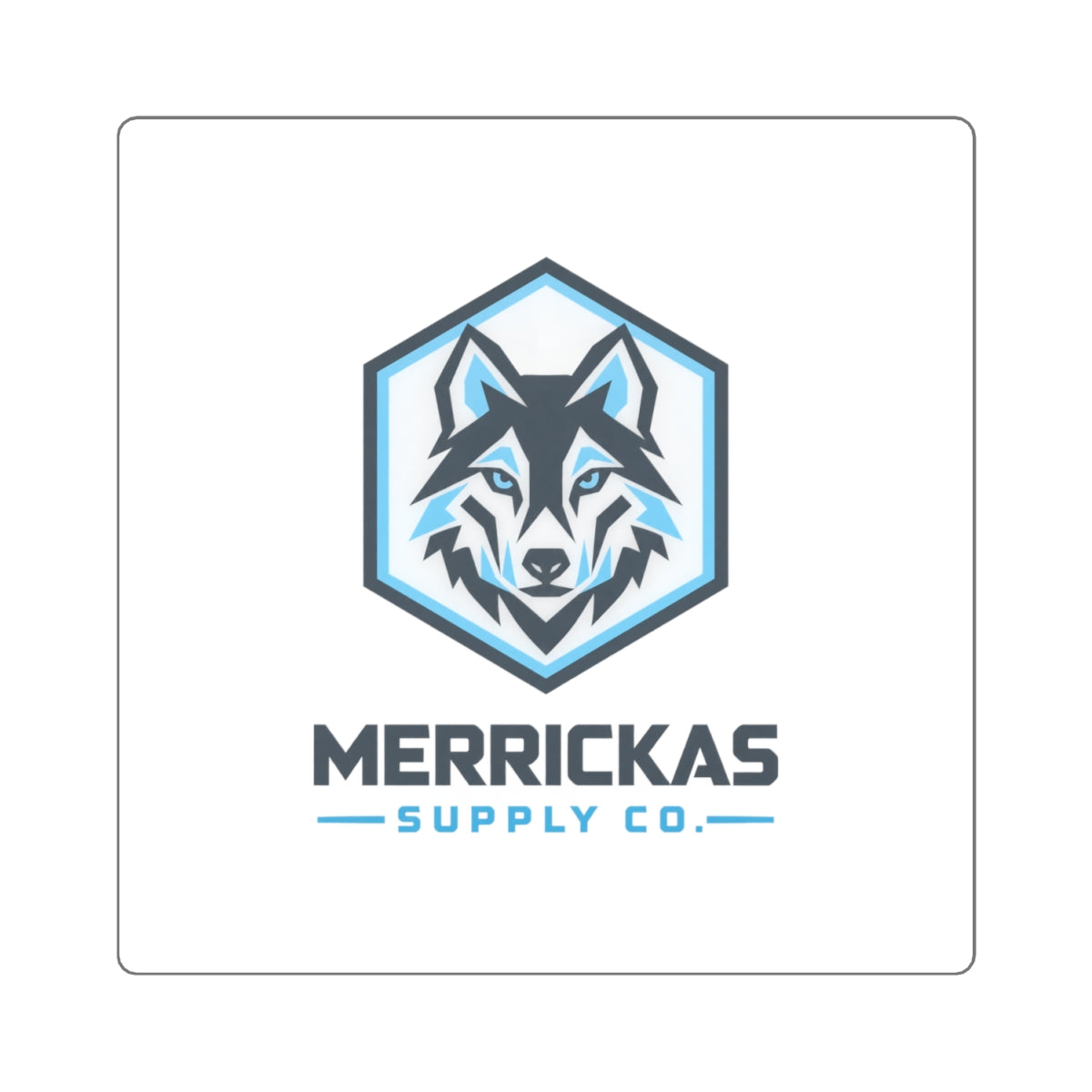 Merrickas Geo Wolf Sticker