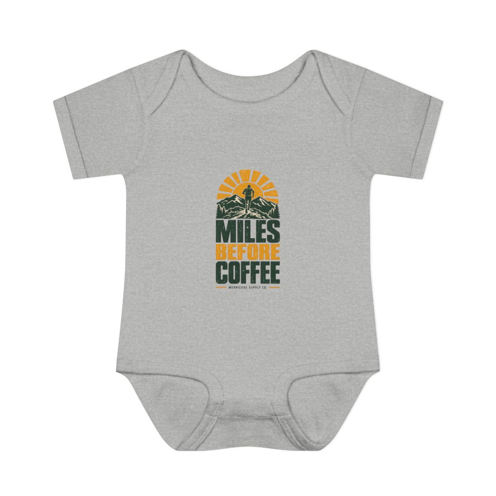 Miles Before Coffee Baby Onesie