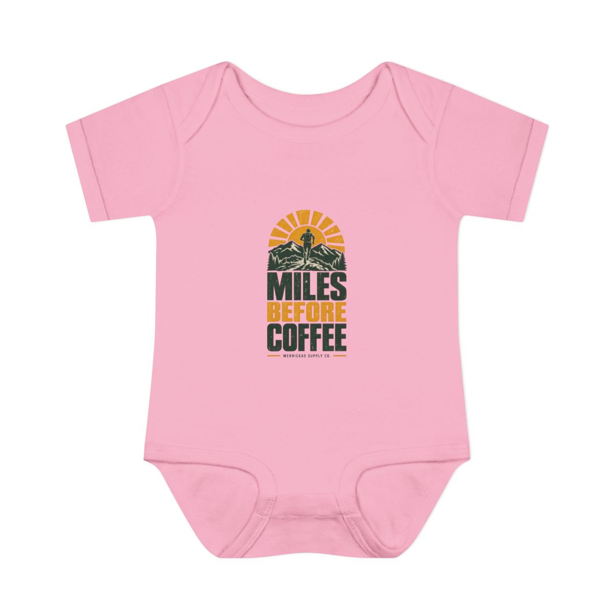 Miles Before Coffee Baby Onesie