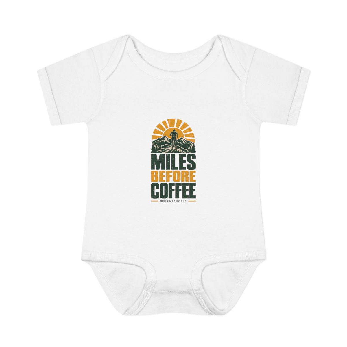 Miles Before Coffee Baby Onesie