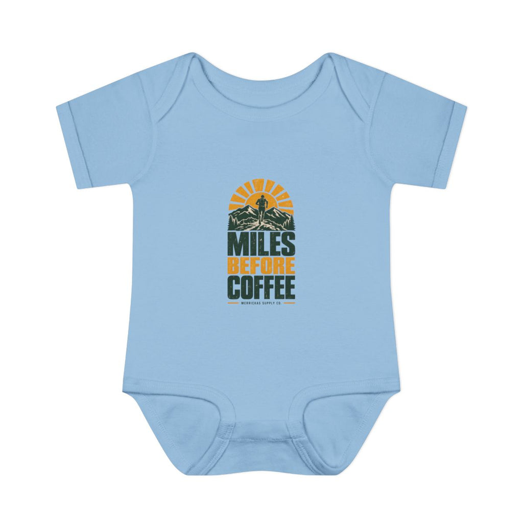 Miles Before Coffee Baby Onesie