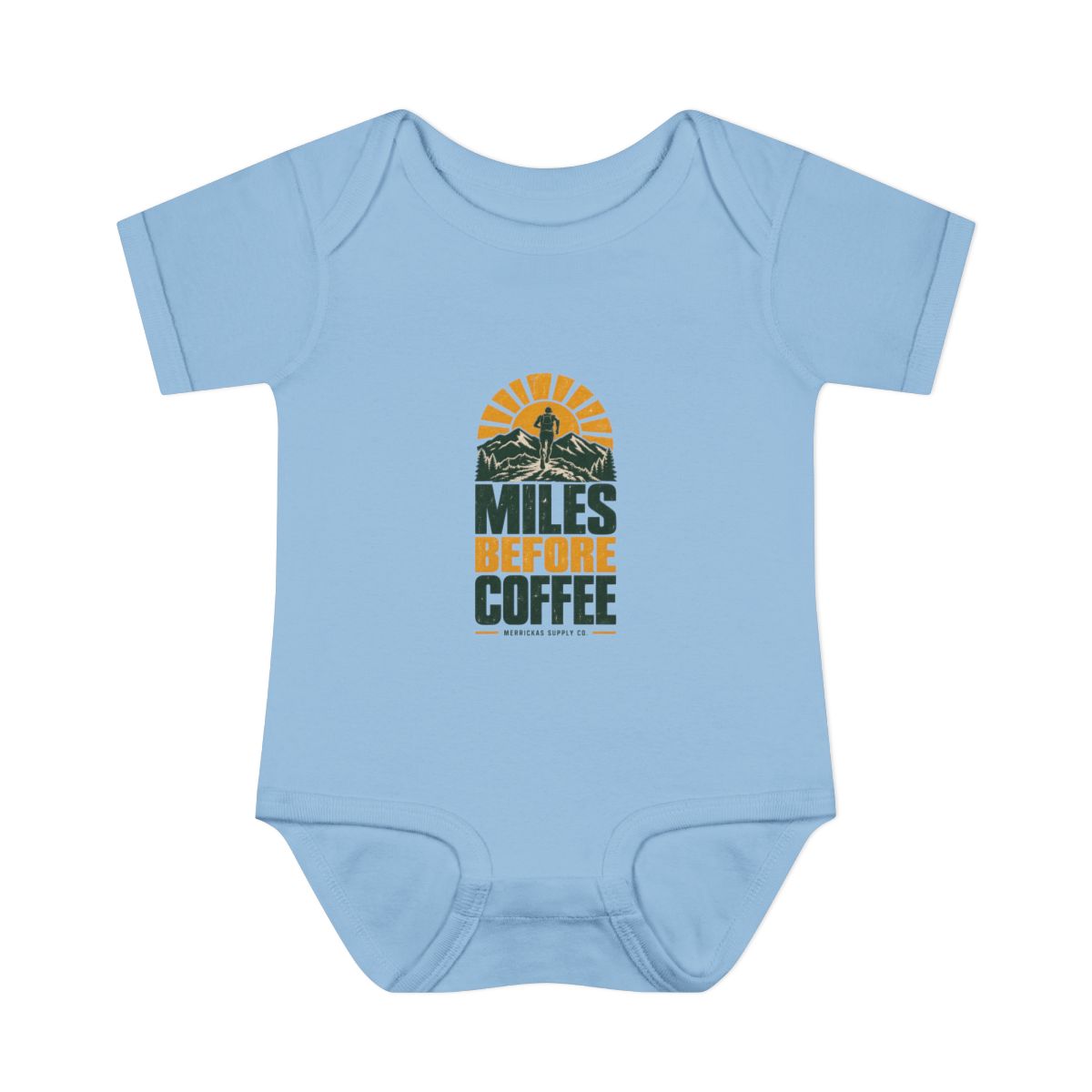 Miles Before Coffee Baby Onesie