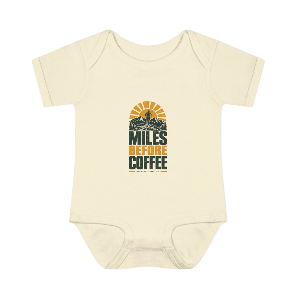 Miles Before Coffee Baby Onesie