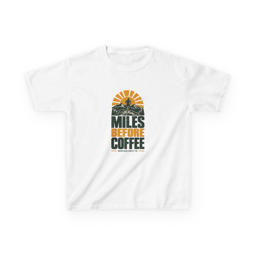 Miles Before Coffee Kids Tee