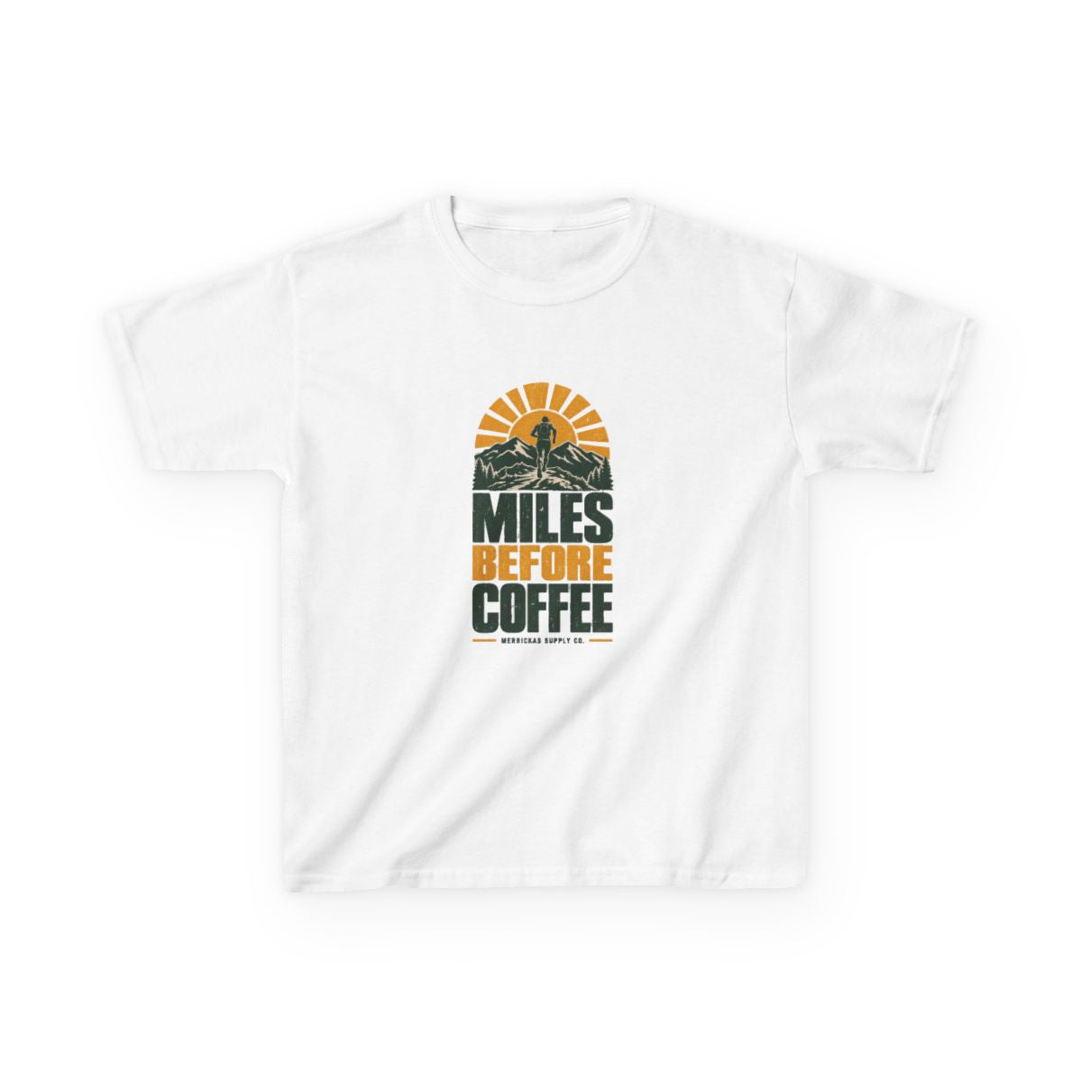 Miles Before Coffee Kids Tee